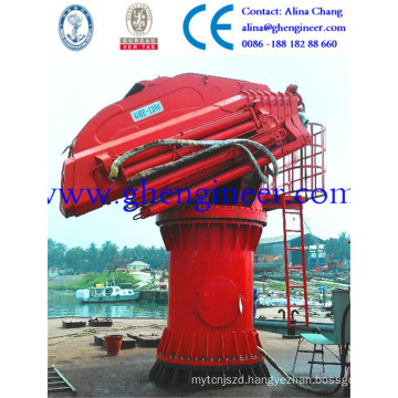 Knuckle Boom Crane with Separate Hydraulic Station for Tug Boat